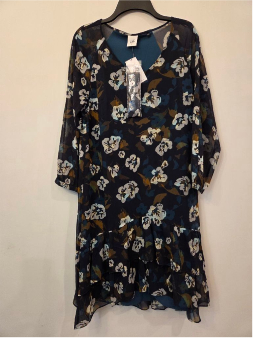 Cabi Chiffon floral print pirouette dress size small